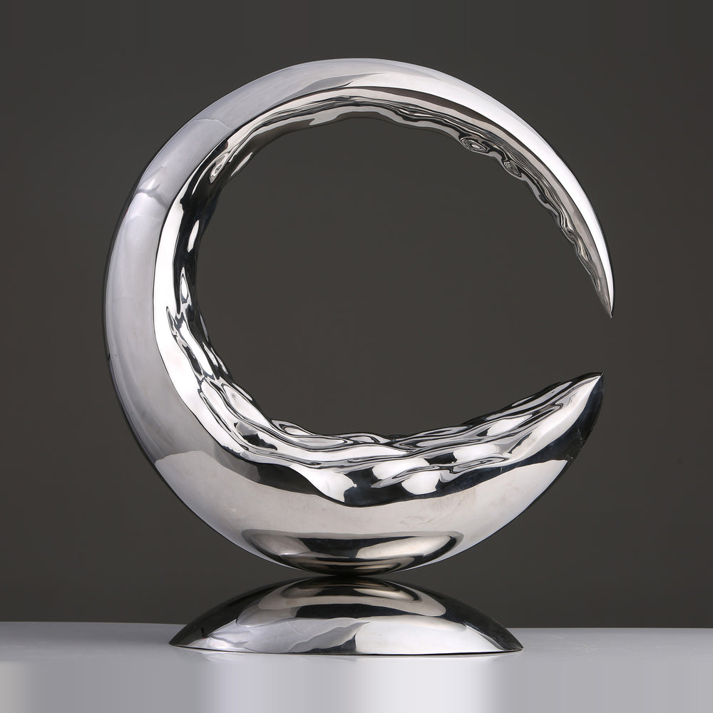 Mirror-Polished Crescent — original studio photograph, square composition