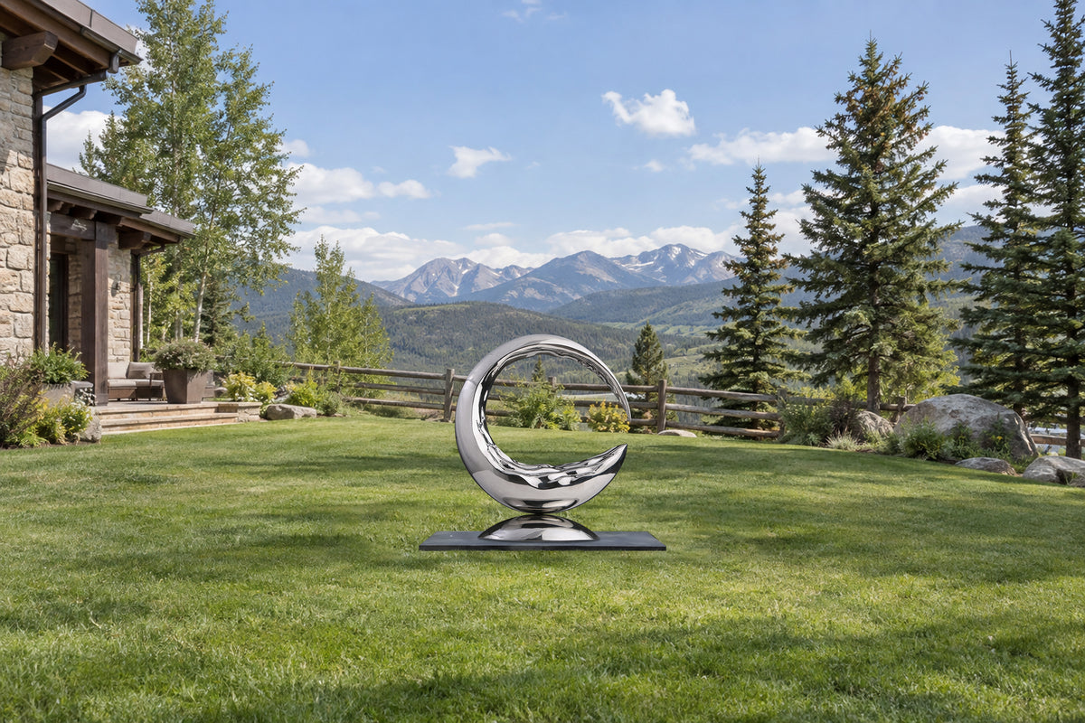 Mirror-Polished Crescent, digital environment composite: Open Lawn