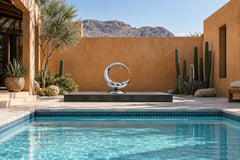 Mirror-Polished Crescent, digital environment composite: Poolside