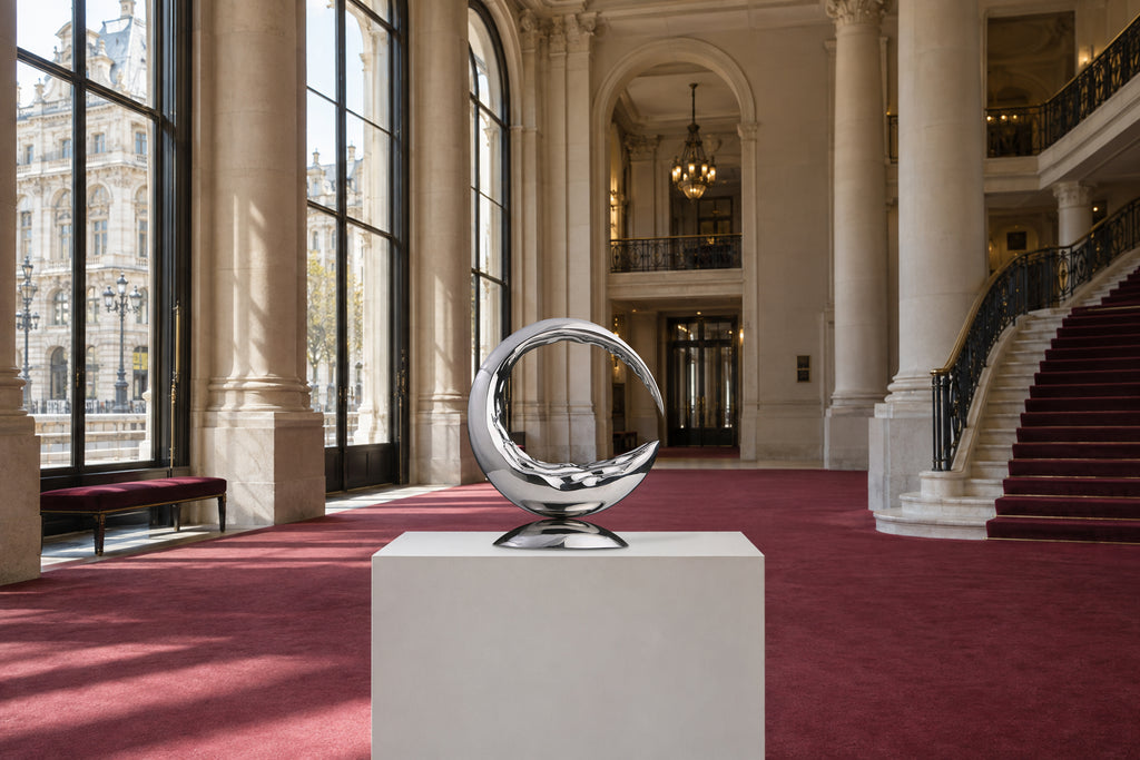Mirror-Polished Crescent, digital environment composite: Cultural Hospitality Space