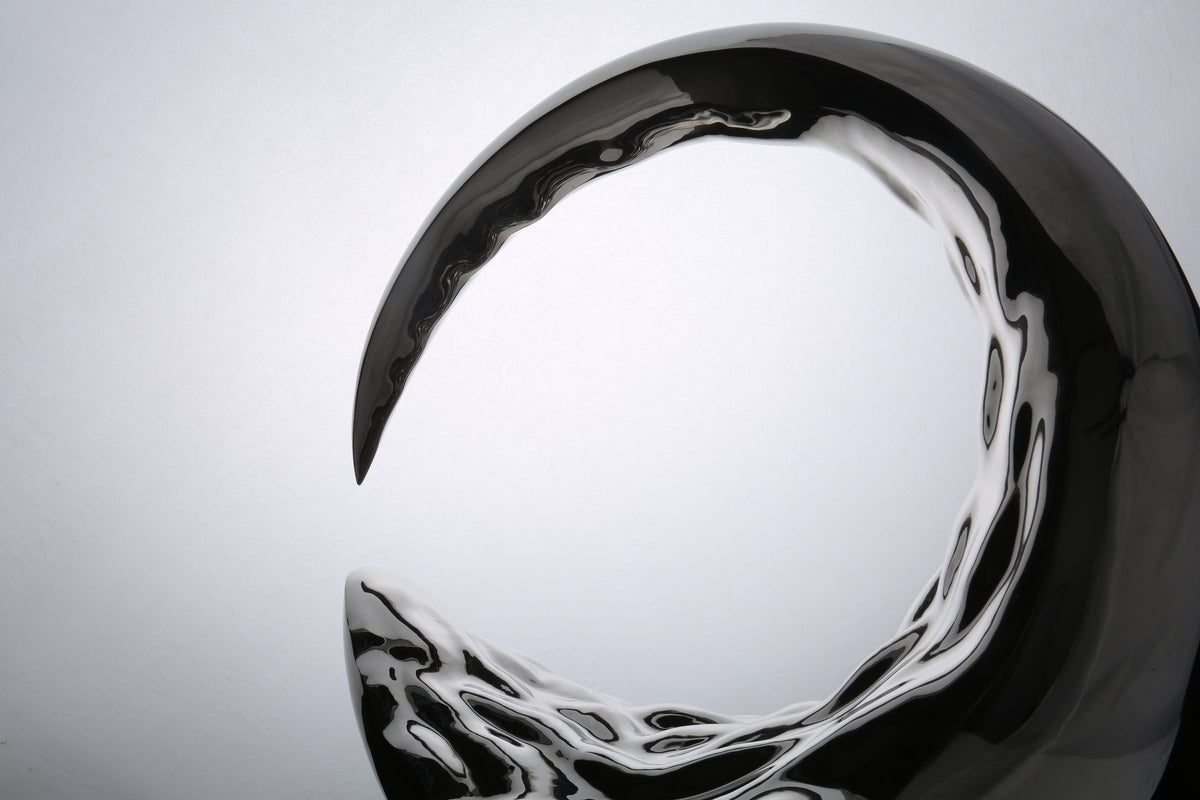 Mirror-Polished Crescent, studio photograph, view 2