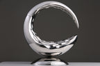 Mirror-Polished Crescent, studio photograph, view 1