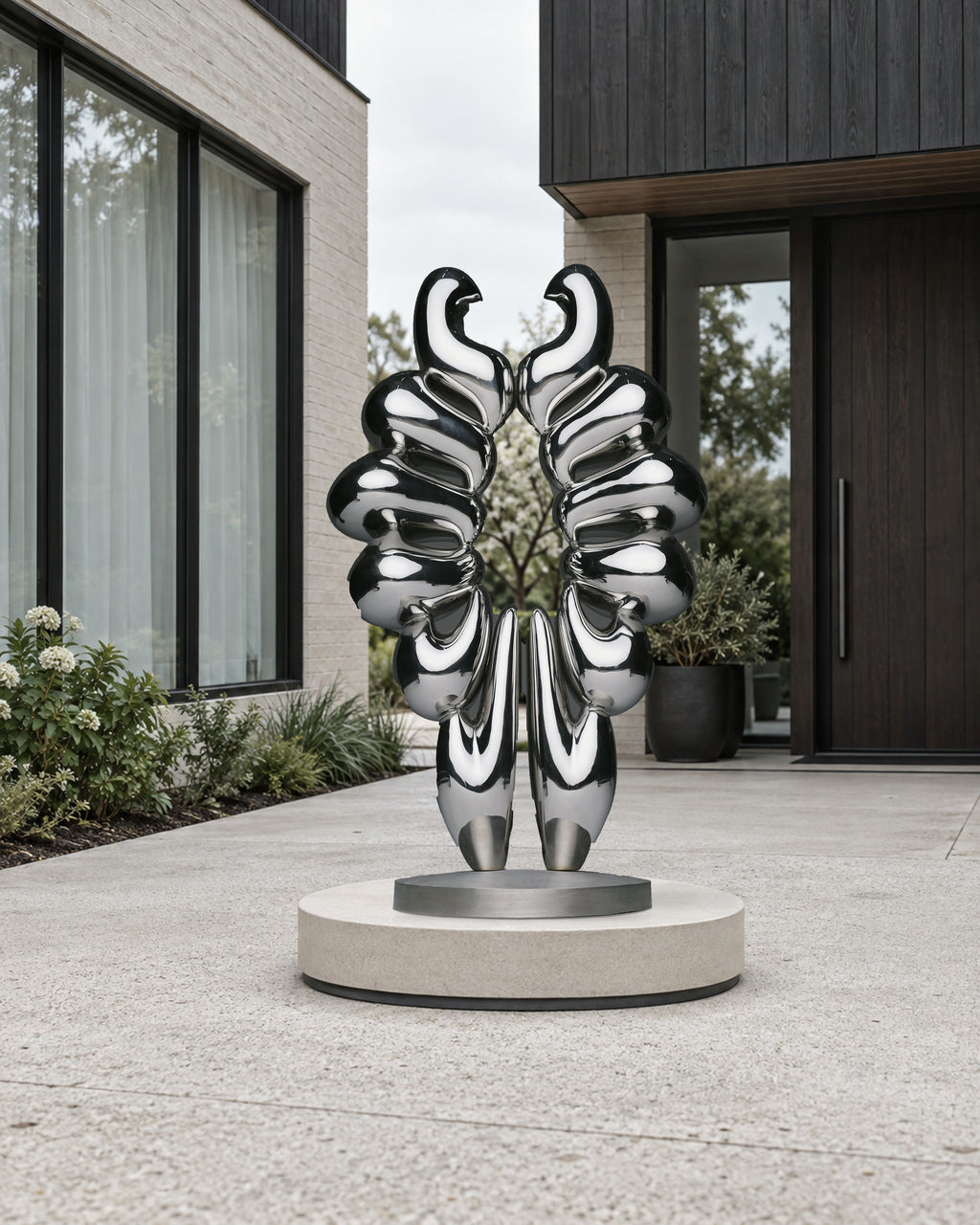 Duality of Life, digital environment composite: Modern House Forecourt