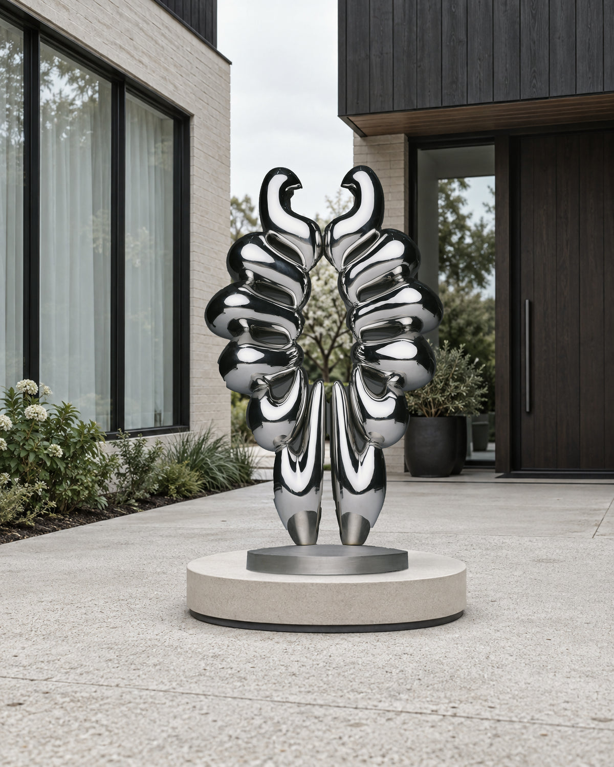 Duality of Life, digital environment composite: Modern House Forecourt