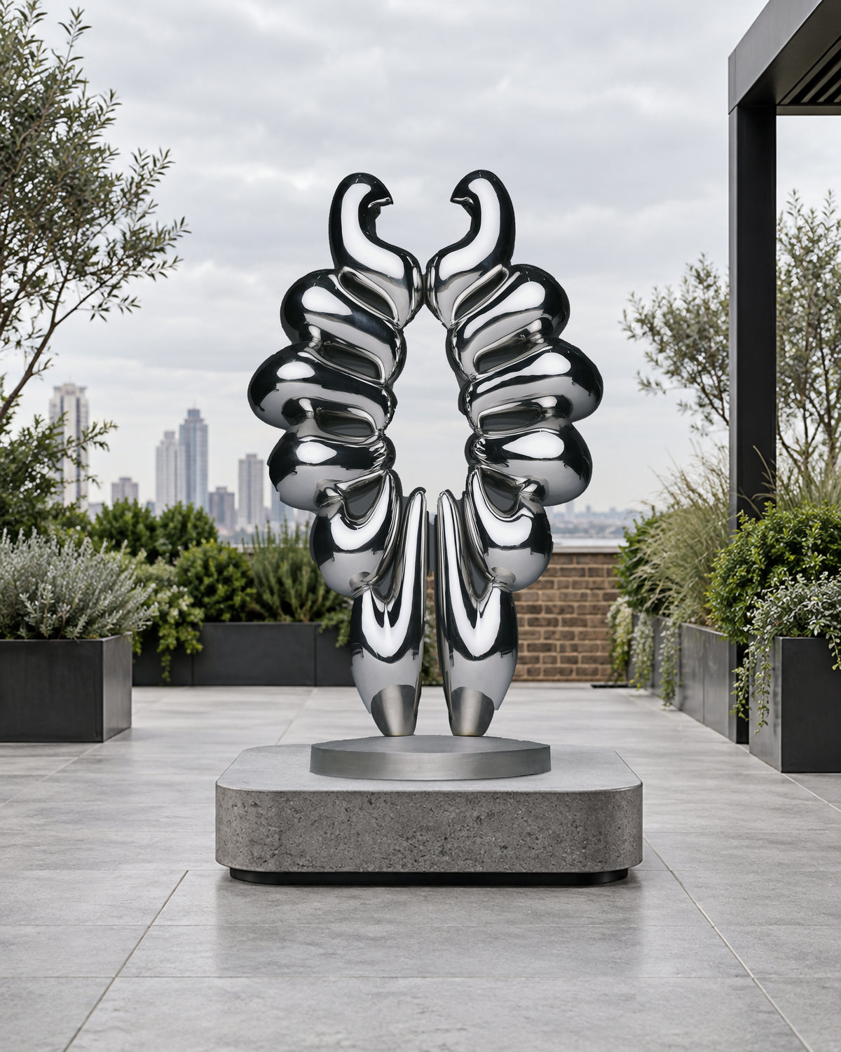 Duality of Life, digital environment composite: Penthouse Roof Garden