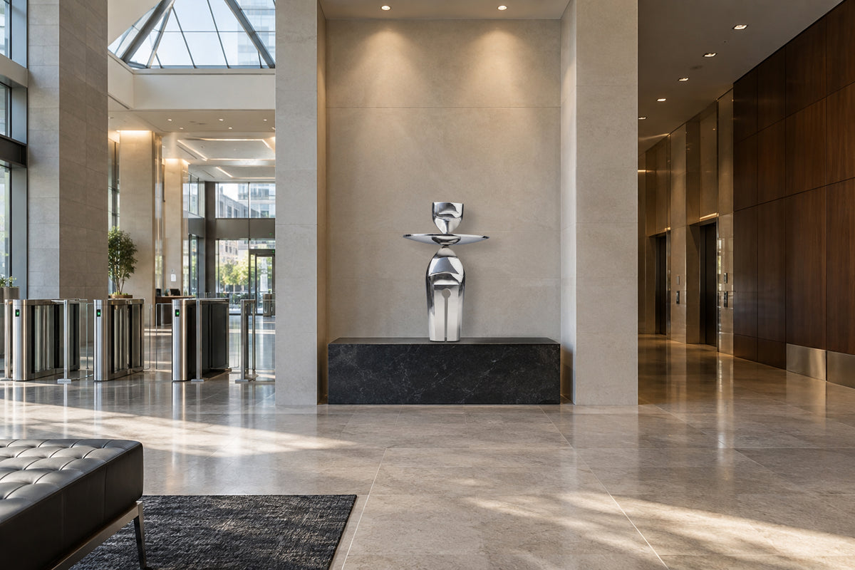 Human Form, digital environment composite: Office Lobby