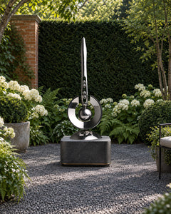 The Paused Moment, digital environment composite: Sculpture Garden Basalt