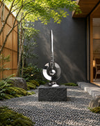 The Paused Moment, digital environment composite: Japanese Courtyard Granite