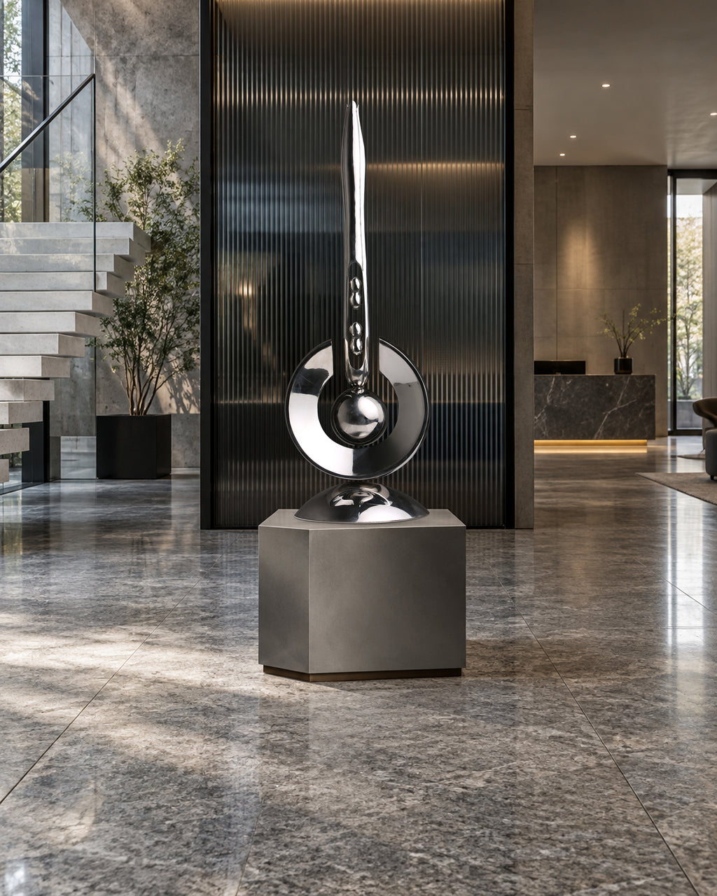 The Paused Moment, digital environment composite: Corporate Lobby Titanium